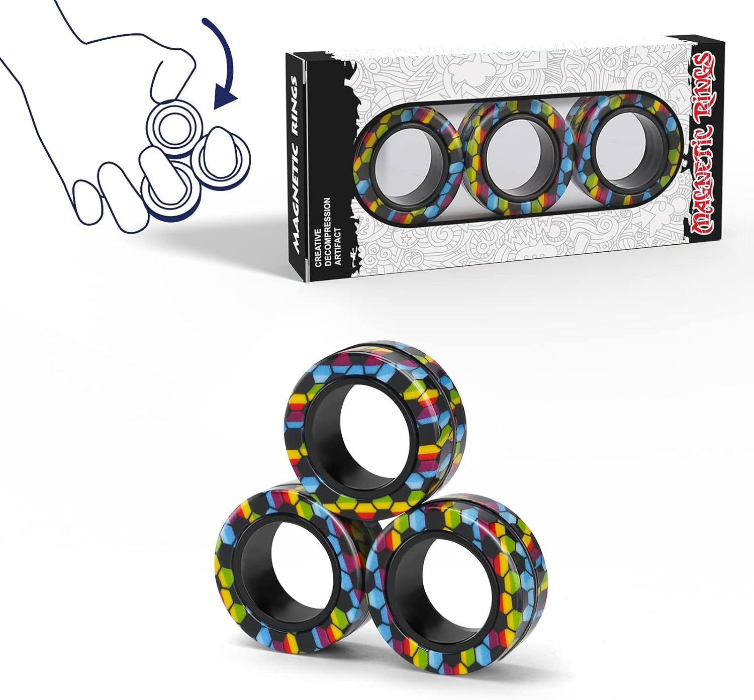 Anéis magnéticos conjunto de b - Fidget Spinner Bearing avaliação e preço