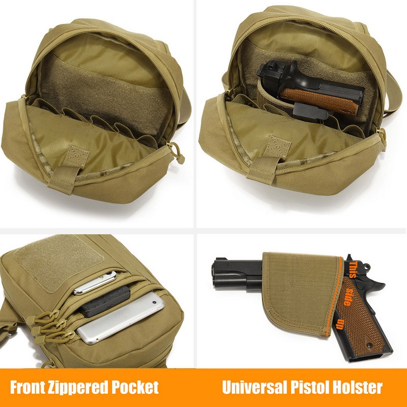 Nova Bolsa Tática de Peito com - Edc Concealed Carry Backpack avaliação e preço