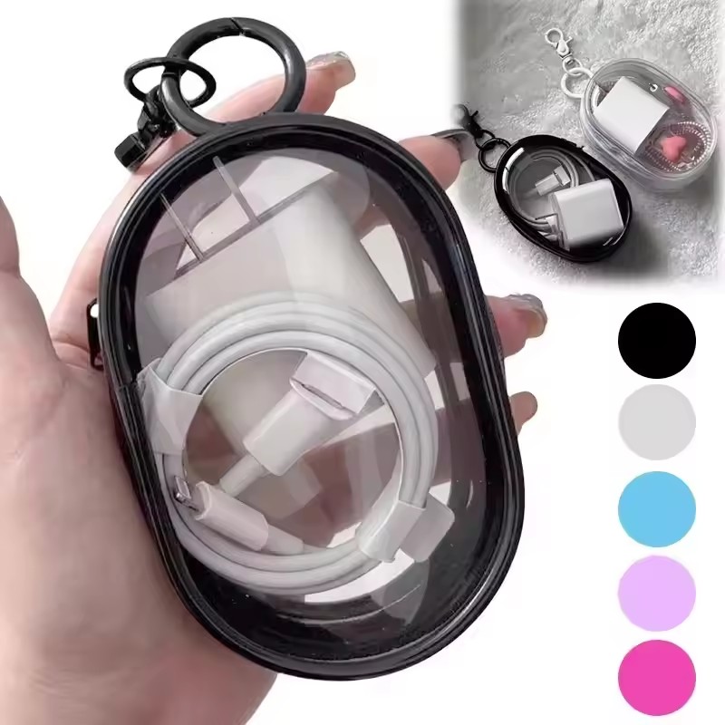 Bolsa de Armazenamento Transpa - Cable Winder Keychain avaliação e preço